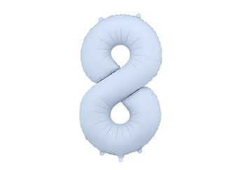 BALON FOLIOWY 8 CYFRA 86 CM MGLISTY NIEBIESKI