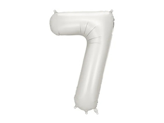 BALON FOLIOWY 7 CYFRA 86 CM SREBRNY