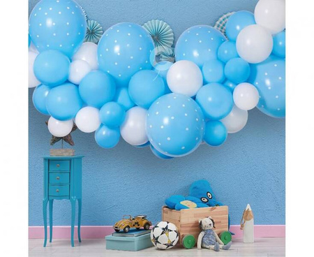 Girlanda balonowa niebieska DIY Baby Blue, 65 szt.