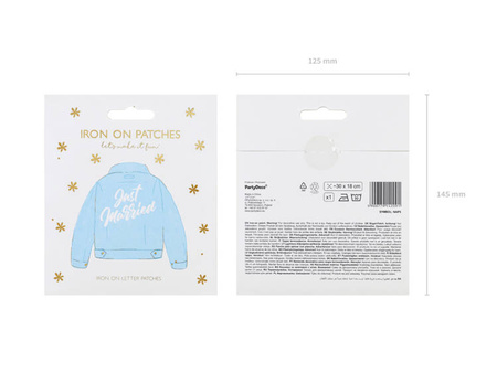 NASZYWKA PRASOWANKA JUST MARRIED BIAŁA 30x18cm