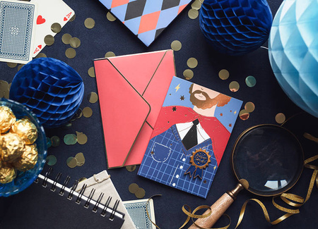 KARTKA Z PINEM KOTYLION 11x15.5 CM