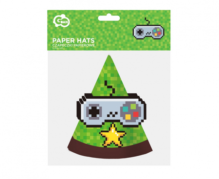 CZAPECZKI PAPIEROWE GAME ON 6 SZT
