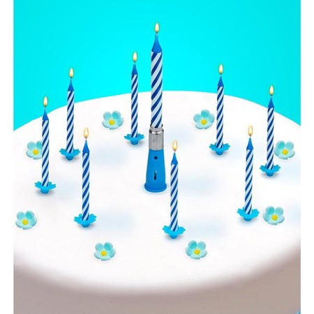 ŚWIECZKI URODZINOWE NIEBIESKIE 12 SZT