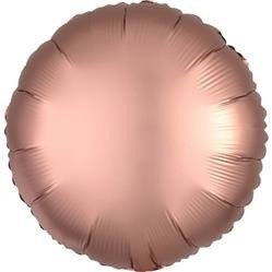 BALON FOLIOWY SATYNOWY OKRĄGŁY 43 cm ROSE GOLD