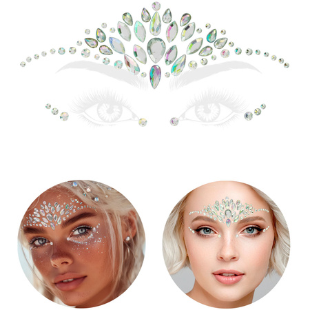 NAKLEJKI SAMOPRZYLEPNE NA TWARZ DIAMENTY 