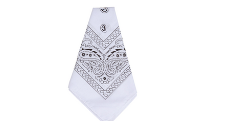 BANDANA KOWBOJSKA BIAŁA CHUSTA
