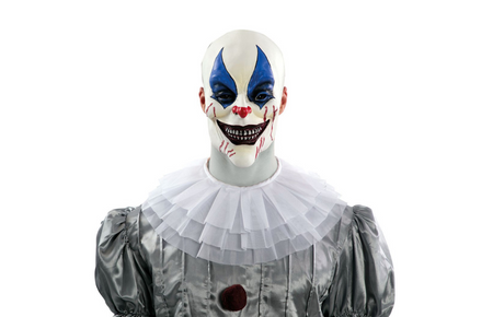 MASKA LATEKSOWA KLAUNA HALLOWEEN