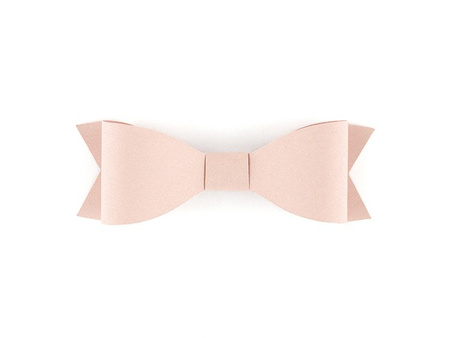 Dekoracje papierowe Kokardki, pudrowy róż (1 karton / 50 op.) (1 op. / 6 szt.)