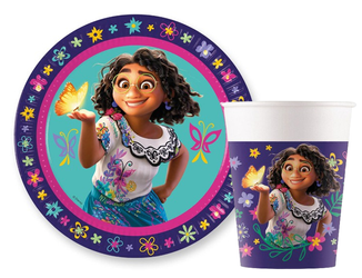 ZESTAW ENCANTO KUBECZKI + TALERZYKI