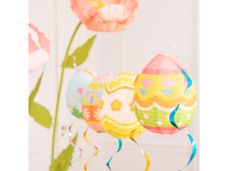 LAMPION PAPIEROWY PISANKA JAJKO ŻÓŁTY 25CM 1 SZT. WIELKANOC