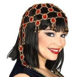 NAKRYCIE GŁOWY BIŻUTERIA ZŁOTO CZERWONA RUBINY TANIEC BRZUCHA