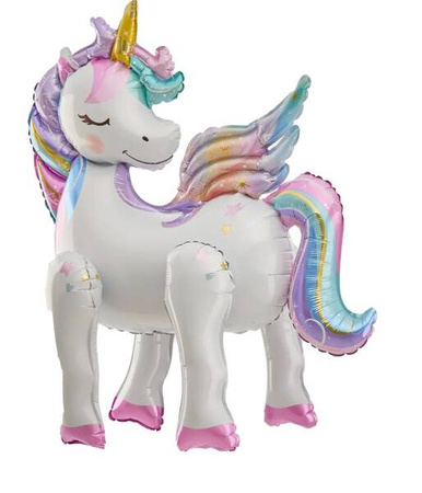 BALON FOLIOWY STOJĄCY JEDNOROŻEC 61X66 CM