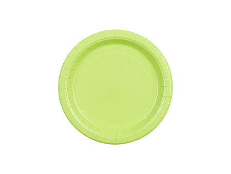 TALERZYKI PAPIEROWE JASNY ZIELONY 18 CM 6 SZT