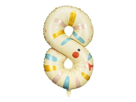 BALON FOLIOWY CYFRA 8 WĄŻ 55 X 88 CM
