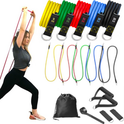 ZESTAW 5 GUM OPOROWYCH DO ĆWICZEŃ Z UCHWYTAMI