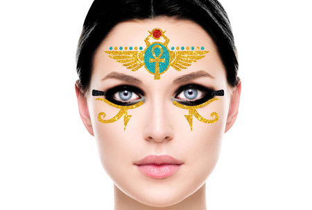 NAKLEJKI BROKATOWE NA TWARZ EGIPCJANKA 