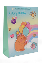 TOREBKA PREZENTOWA KAPIBARA BALONY 31 X 40 X 12 CM