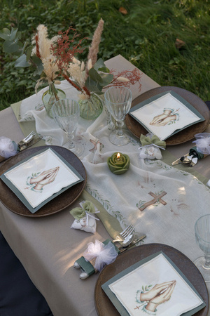 ZESTAW KOMUNIJNY KRZYŻ 2 ELEMENTY 