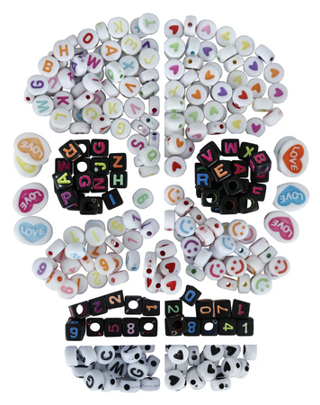 ZESTAW 270 CZĘŚCI BRANSOLETKI NA HALLOWEEN DIY