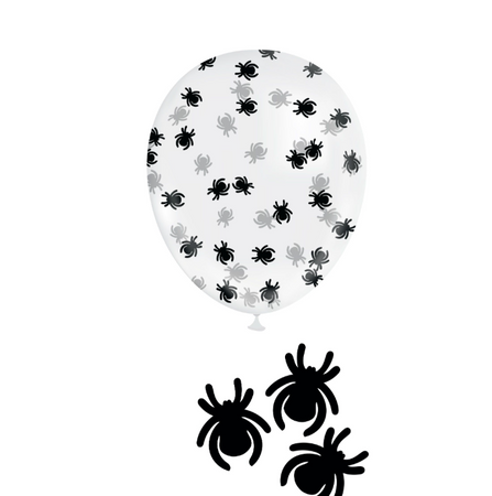 BALONY LATEKSOWE KONFETTI PAJĄKI 10 SZT.