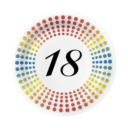 TALERZYKI PAPIEROWE 23CM 18 W KROPKI 10 SZT.