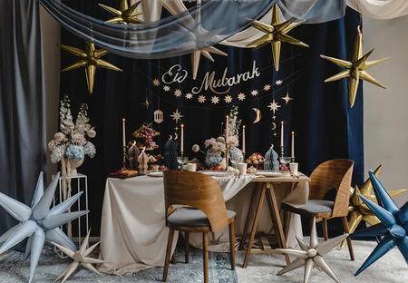 BALON FOLIOWY GWIAZDA 3D 50 CM BEŻOWA