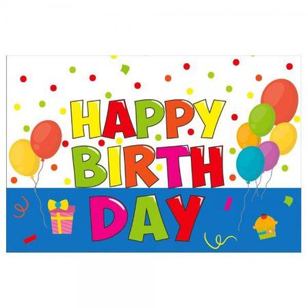 OBRUS PLASTIKOWY URODZINY 120X180 CM