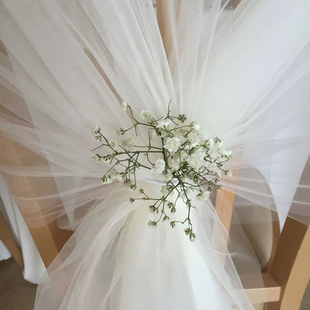 TIUL GŁADKI BIAŁY 50 cm x 9 m