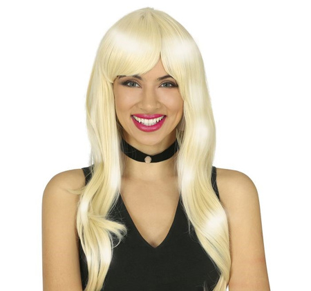 PERUKA Z LAT 80. WŁOSY BLOND