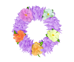 OPASKA HAWAJSKA NA GUMCE FIOLETOWA