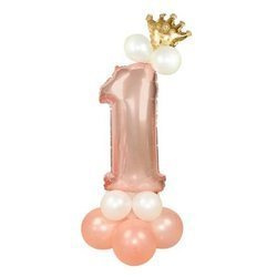 ZESTAW BALONÓW 1 W KORONIE RÓŻOWE ZŁOTO
