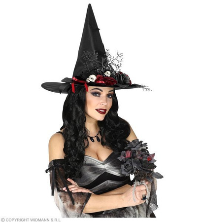 KAPELUSZ CZARNY CZAROWNICY GOTYK