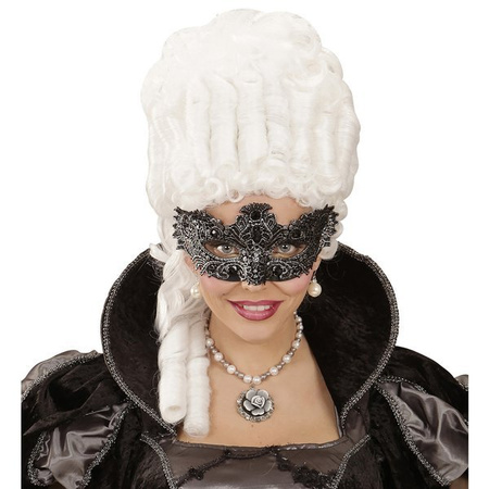 MASKA ANTYCZNA CZARNO-SREBRNA