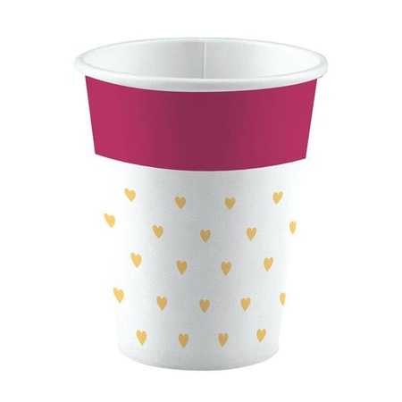 KUBECZKI PAPIEROWE MAŁE SERCA 250 ML