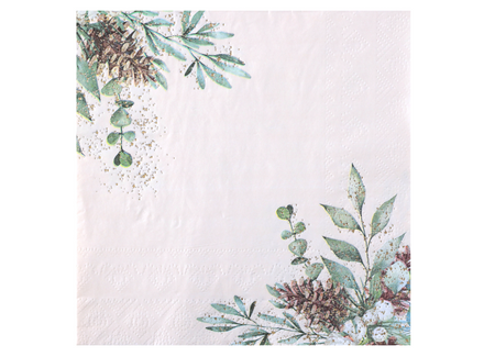 SERWETKI PAPIEROWE ZIMOWY LAS 33 CM 10 SZT