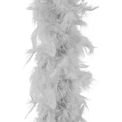 BOA Z PIÓR SZARE 190CM