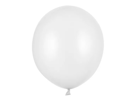 BALONY LATEKSOWE METALICZNA CZYSTA BIEL 25 SZT 43 CM