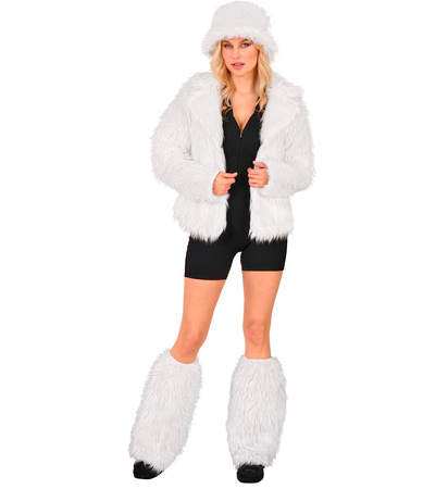 OCIEPLACZE NA NOGI BIAŁE FUTRZASTE