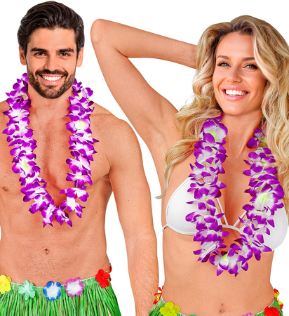 KWIATY HAWAJSKIE BIAŁO-FIOLETOWE