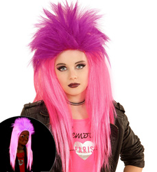 PERUKA DZIECIĘCA PUNK NEON RÓŻOWA