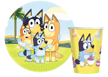 ZESTAW BLUEY TALERZYKI+KUBECZKI