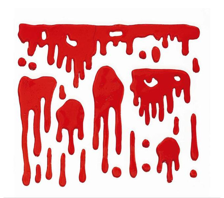 DEKORACJA NAKLEJKI ŚLADY KRWI 20X20 CM