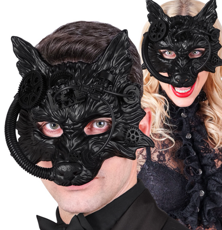 MASKA HALLOWEENOWA WILK STEAMPUNK