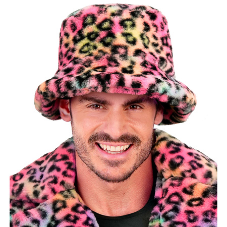 CZAPKA PLUSZOWA WIELOKOLOROWA PANTERA