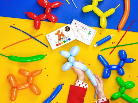 BALONY MODELINY PASTEL 130CM Z POMPKĄ, 30 szt.