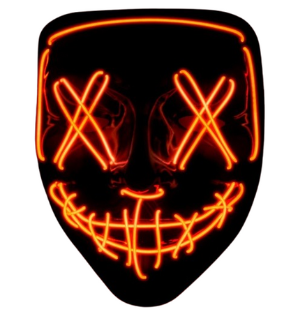 MASKA HALLOWEENOWA LED CZERWONA