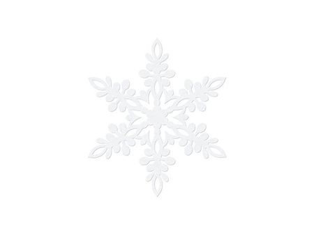 Dekoracje papierowe Śnieżynka, biały, 9cm (1 op. / 10 szt.)
