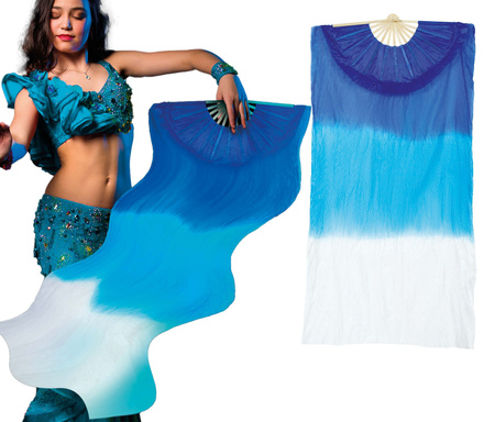 WACHLARZ MATERIAŁOWY BIAŁO-NIEBIESKI