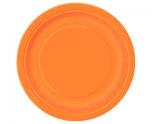 TALERZYKI PAPIEROWE POMARAŃCZOWE 23cm 8 szt.
