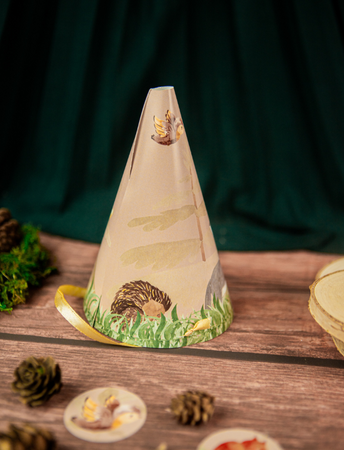 CZAPECZKI PAPIEROWE LEŚNE ZWIERZĄTKA 6 SZT.